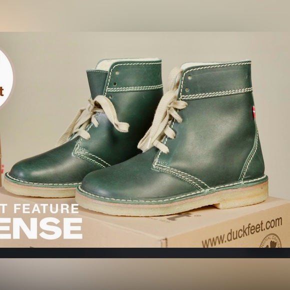 Duckfeet Odense Boots Leather Shearling Lined “New Green” EUC 7 - Picture 10 of 10